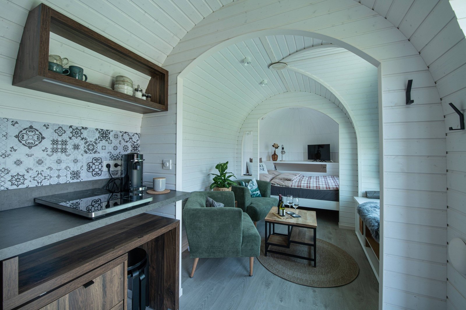 Interior view of a Model 4 cabin in Austria