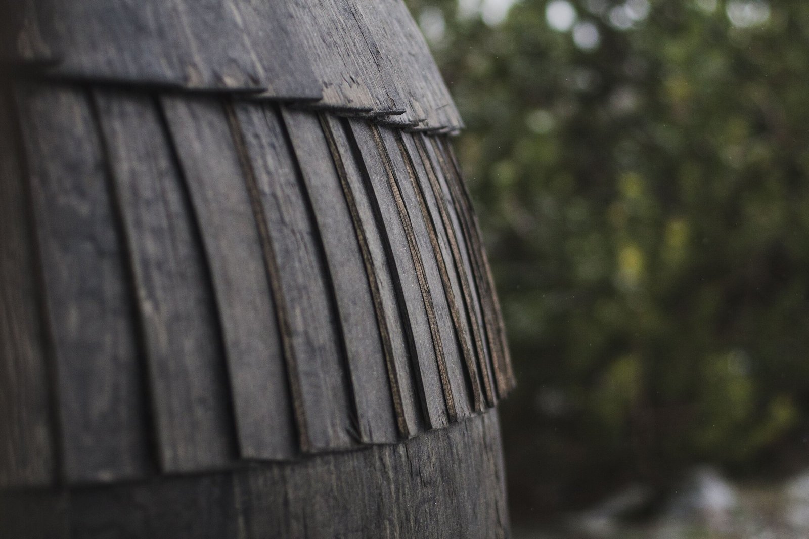 Close up of Iglucraft cabin shingles